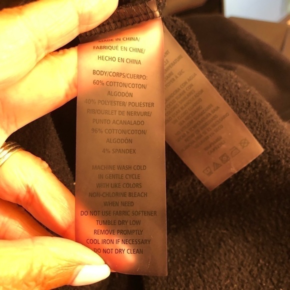 Betsey Johnson Lace “Loved” Black Sweatshirt Sz M - Picture 6 of 6